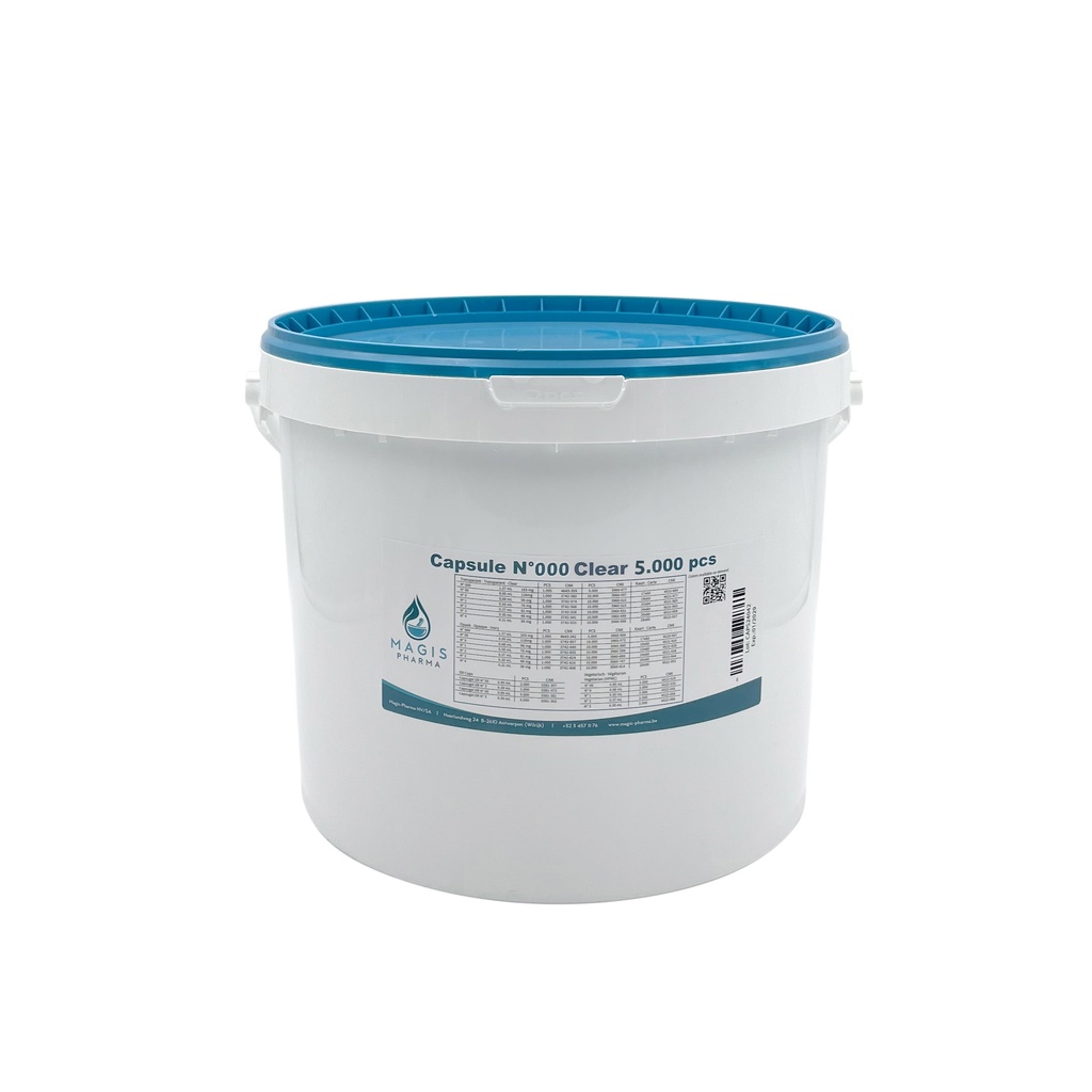 CAPSULAS 000 TRANSPARENTES (fuente MAGIS PHARMA)