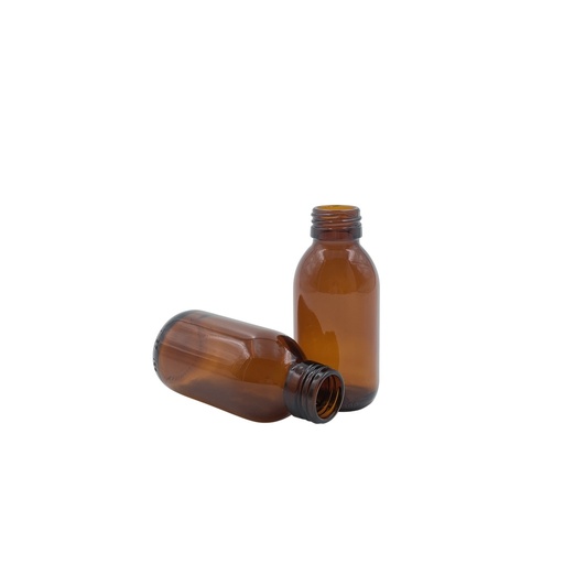[2401001] BOTELLA DE VIDRIO TOPACIO 100 mL DIN28